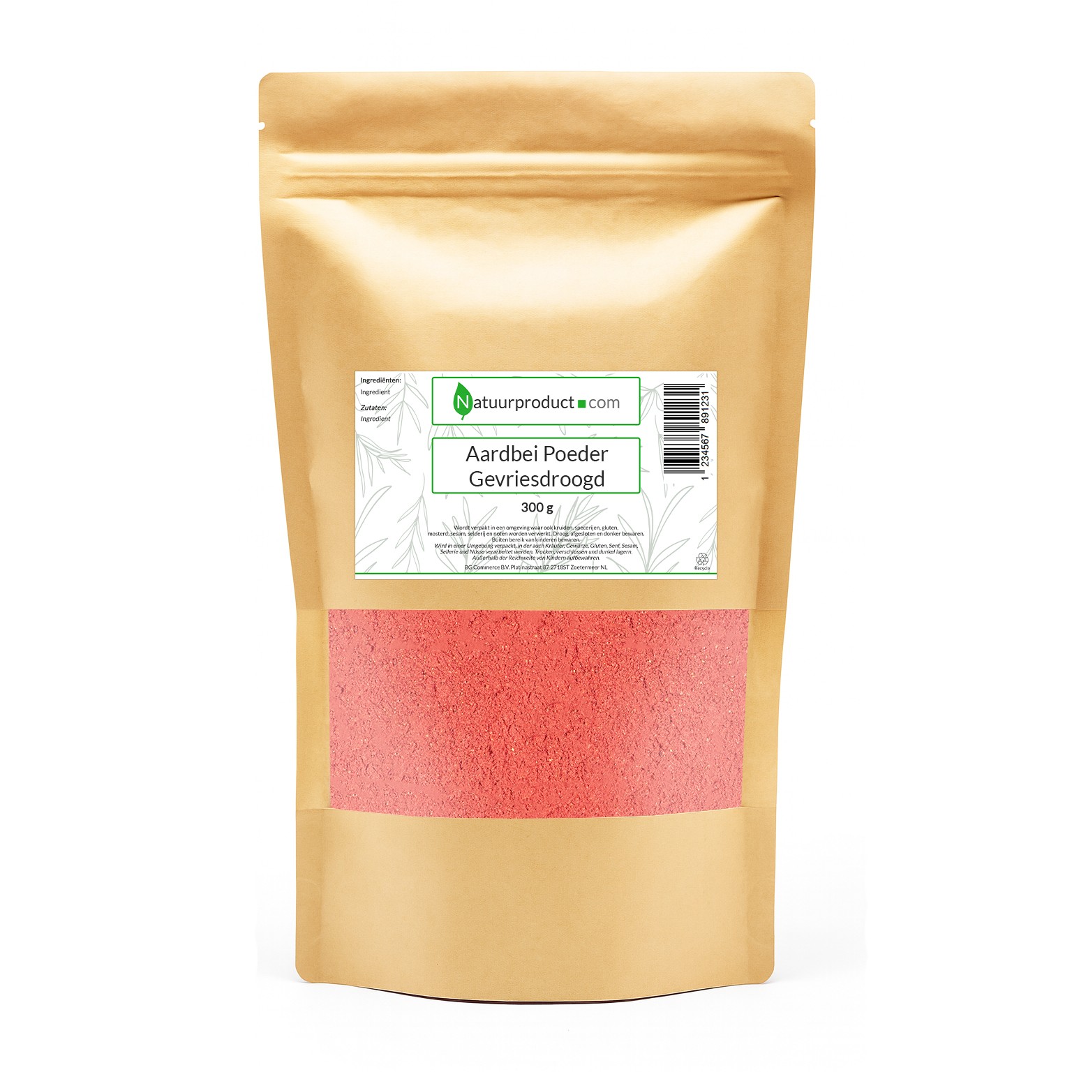 Gefriergetrocknetes Erdbeerpulver