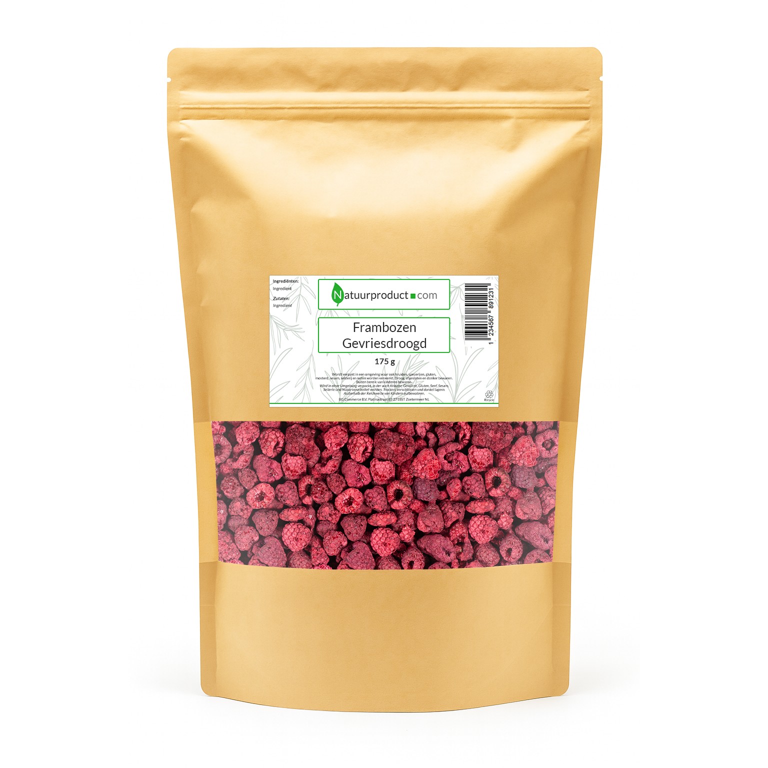 Gefriergetrocknete Himbeeren