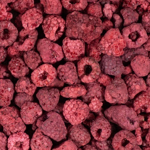 Gefriergetrocknete Himbeeren
