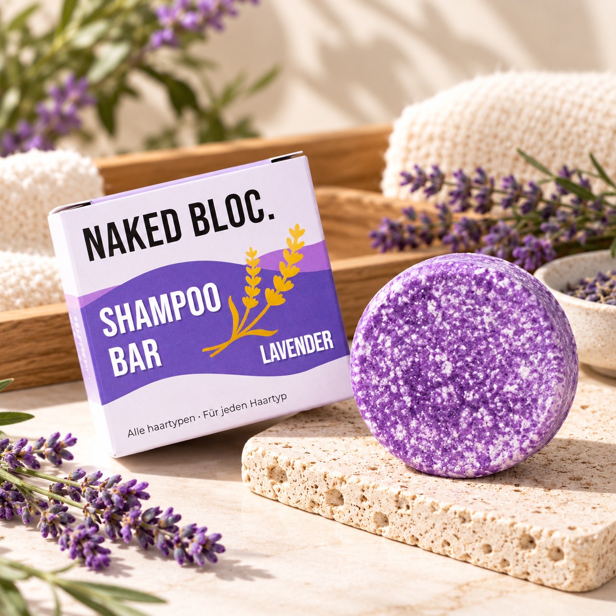 Shampoo Bar Lavendel (jeden Haartyp) – Bild 3